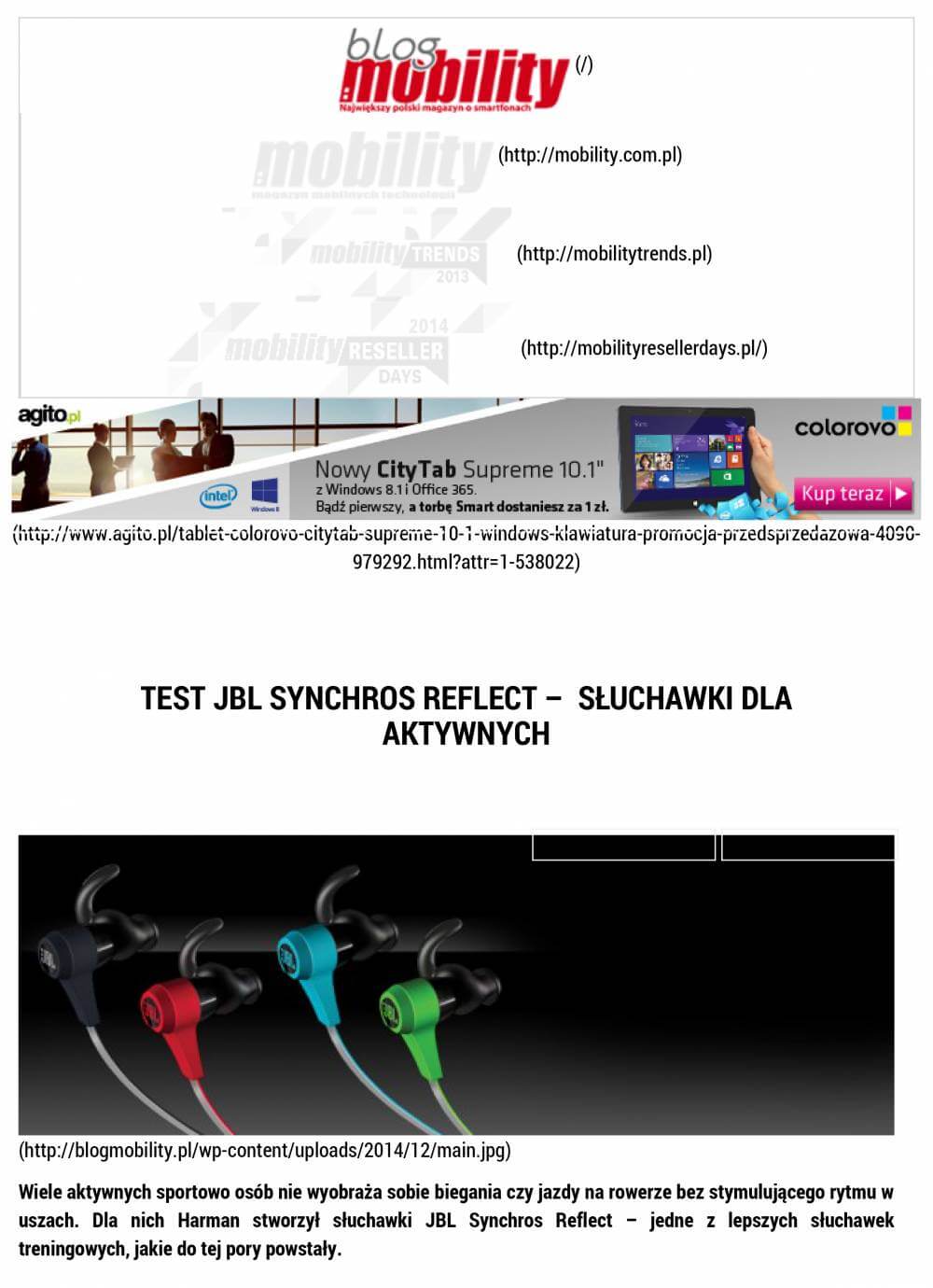 Test JBL Synchros Reflect 