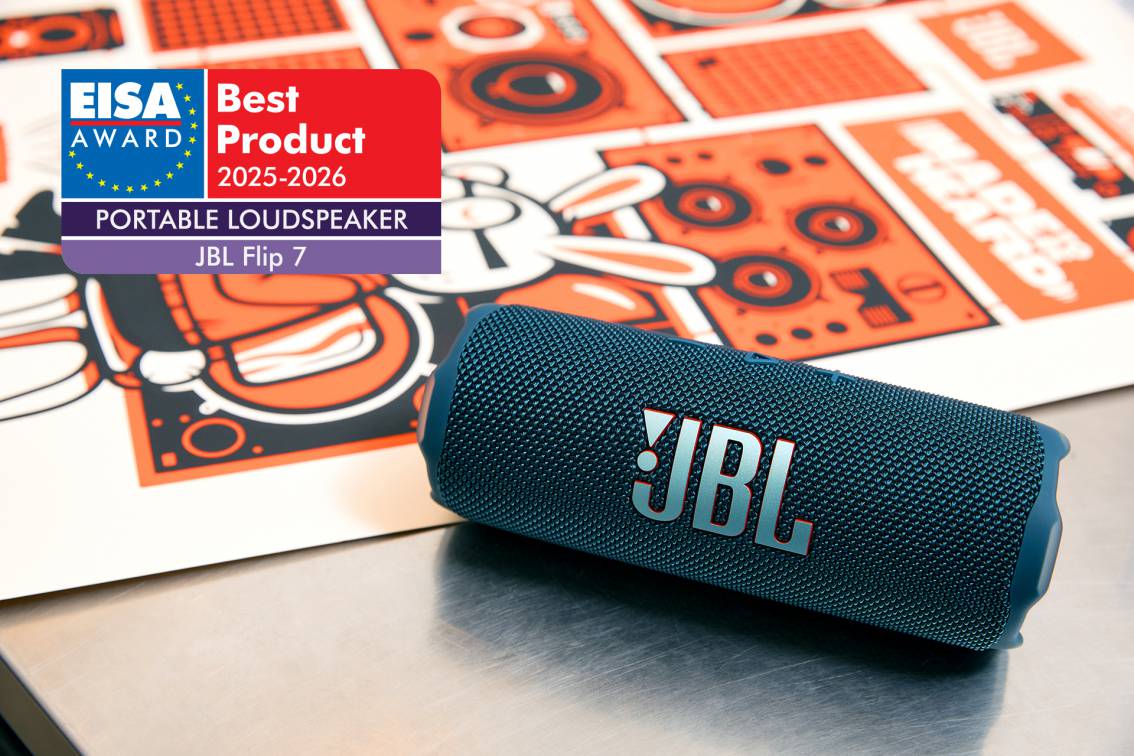 Nagroda EISA 2025-2026 dla głośnika JBL Flip 7!